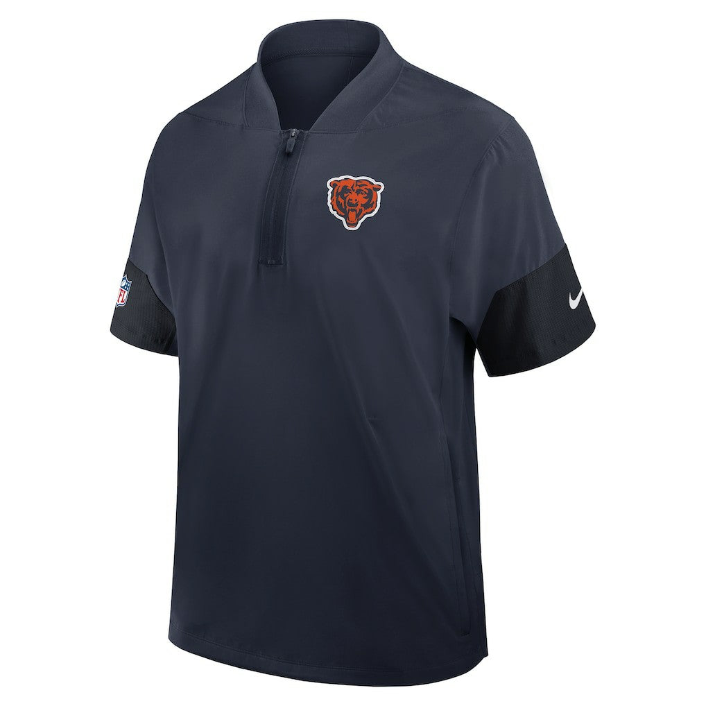 Sideline Short Sleeve Quarter-Zip Dri-FIT Coach Jacket - Chicago Bears