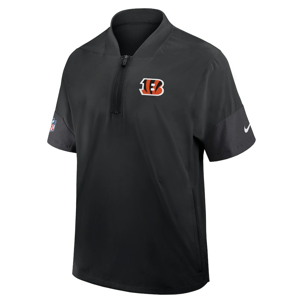 Sideline Short Sleeve Quarter-Zip Dri-FIT Coach Jacket - Cincinnati Bengals