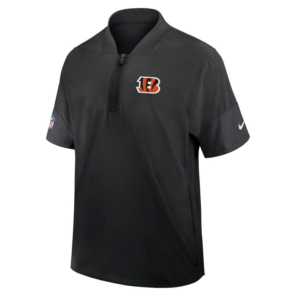 Sideline Short Sleeve Quarter-Zip Dri-FIT Coach Jacket - Cincinnati Bengals