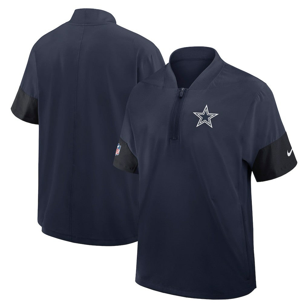 Sideline Short Sleeve Quarter-Zip Dri-FIT Coach Jacket - Dallas Cowboys