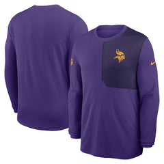 Sideline Coach UV Dri-FIT Long Sleeve Shirt - Minnesota Vikings