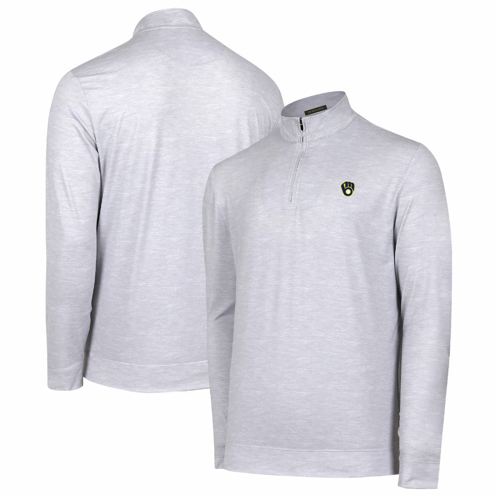 MLB Milwaukee Brewers Sublime Tri-Blend Quarter-Zip Jacket