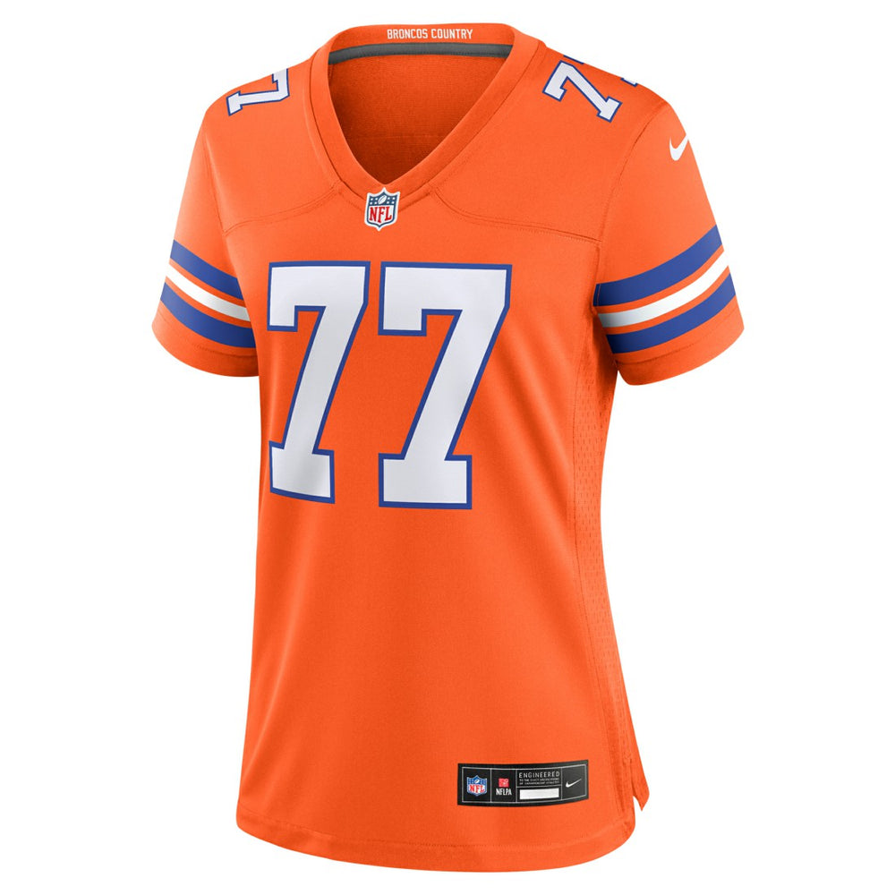 Quinn Meinerz  Women's Mile High Collection 1977 Throwback Player Game Jersey - Denver Broncos
