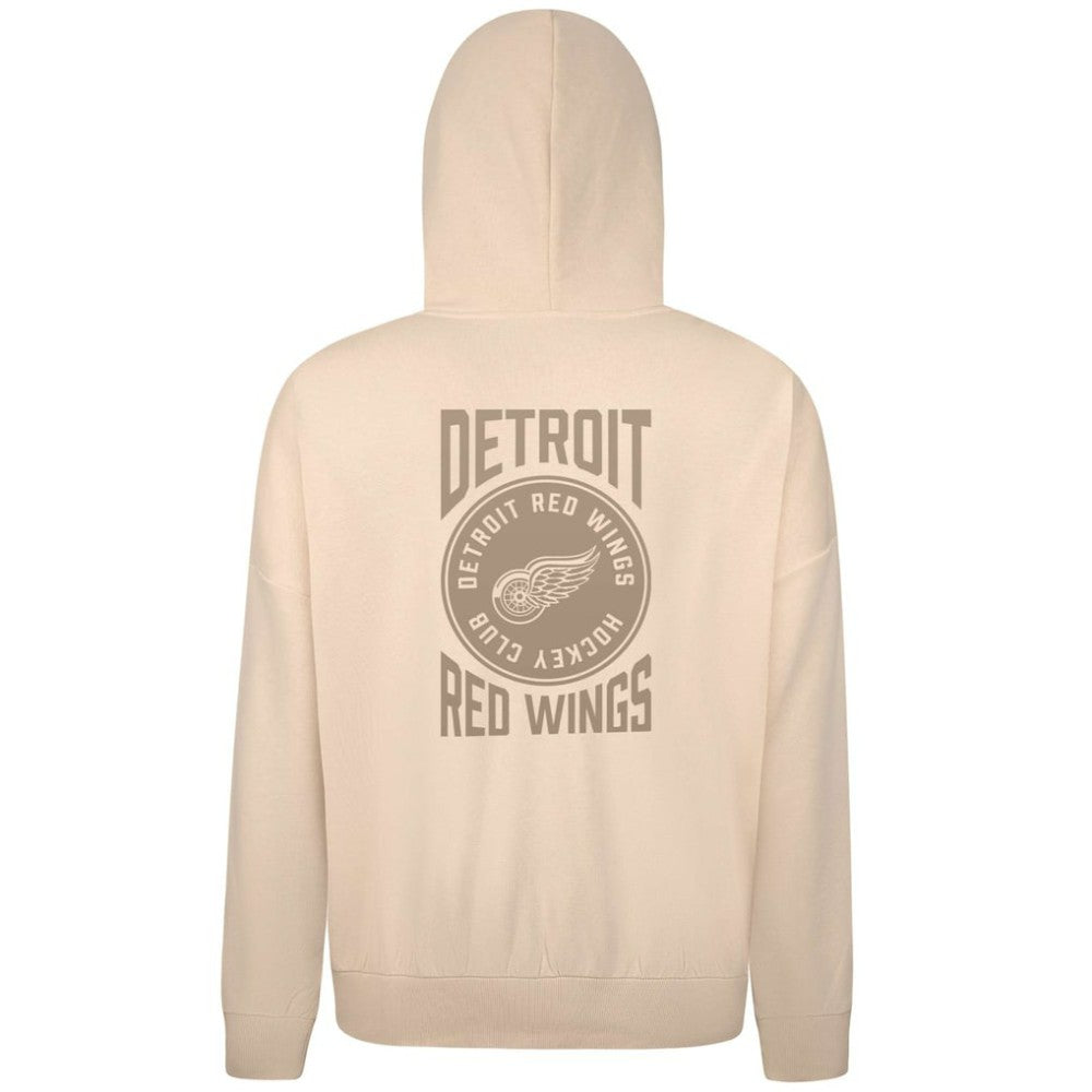 NHL Cream Detroit Red Wings Levelwear Contact Stamp Pullover Hoodie