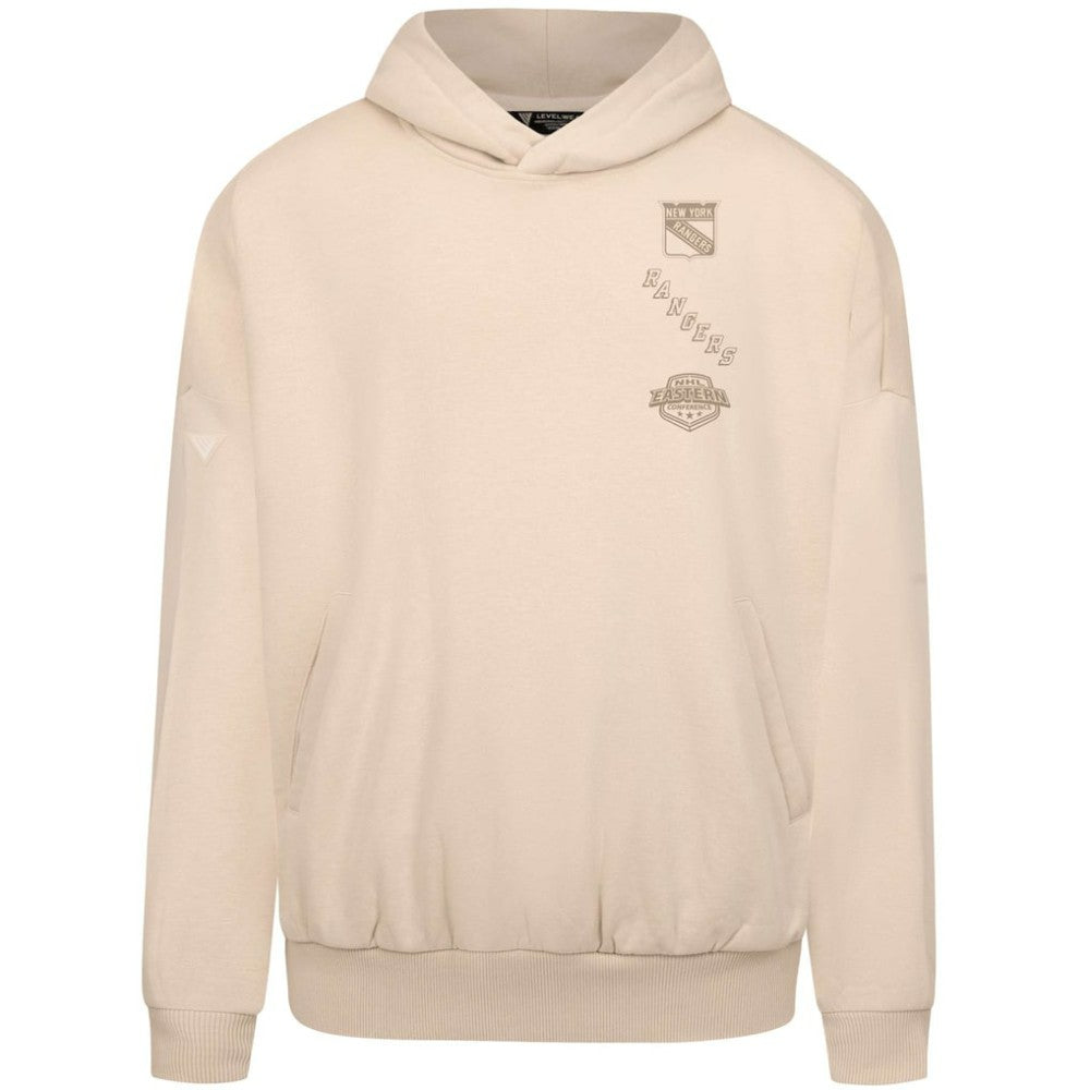 NHL Cream New York Rangers Levelwear Contact Stamp Pullover Hoodie