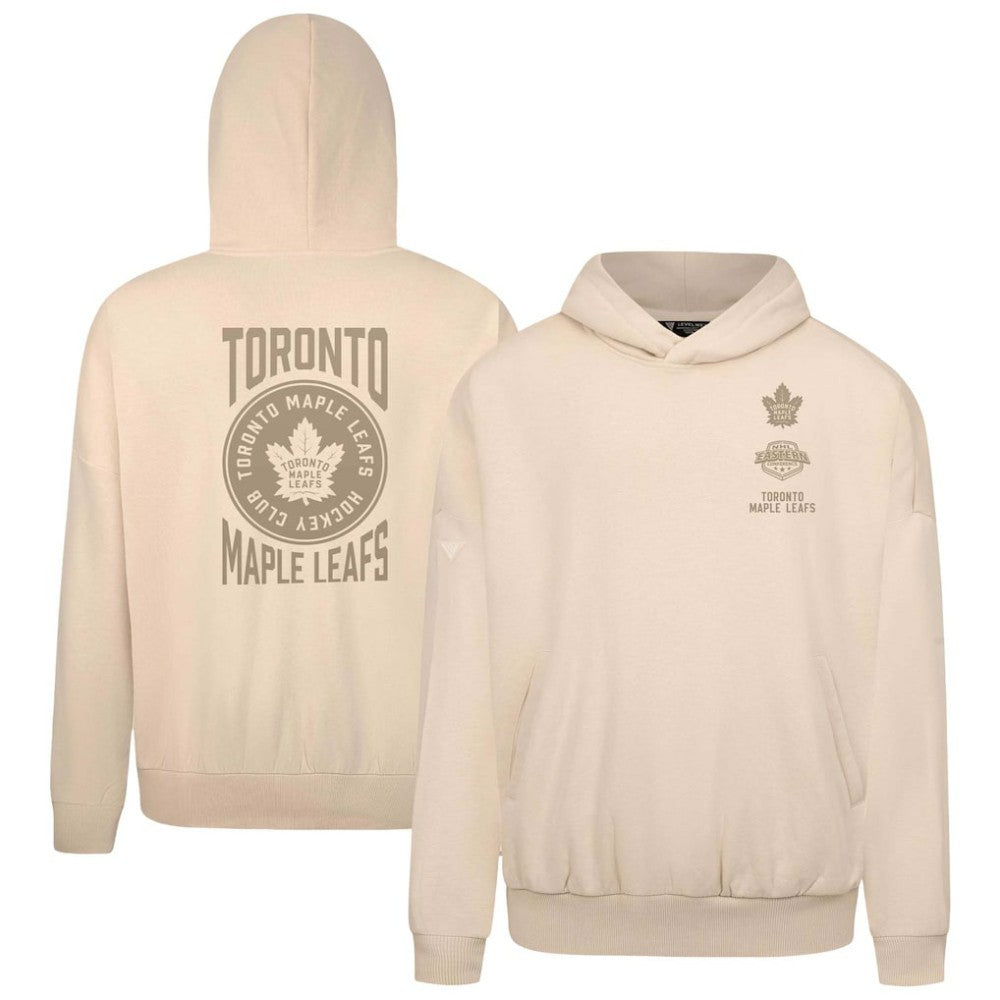 NHL Cream Toronto Maple Leafs Levelwear Contact Stamp Pullover Hoodie
