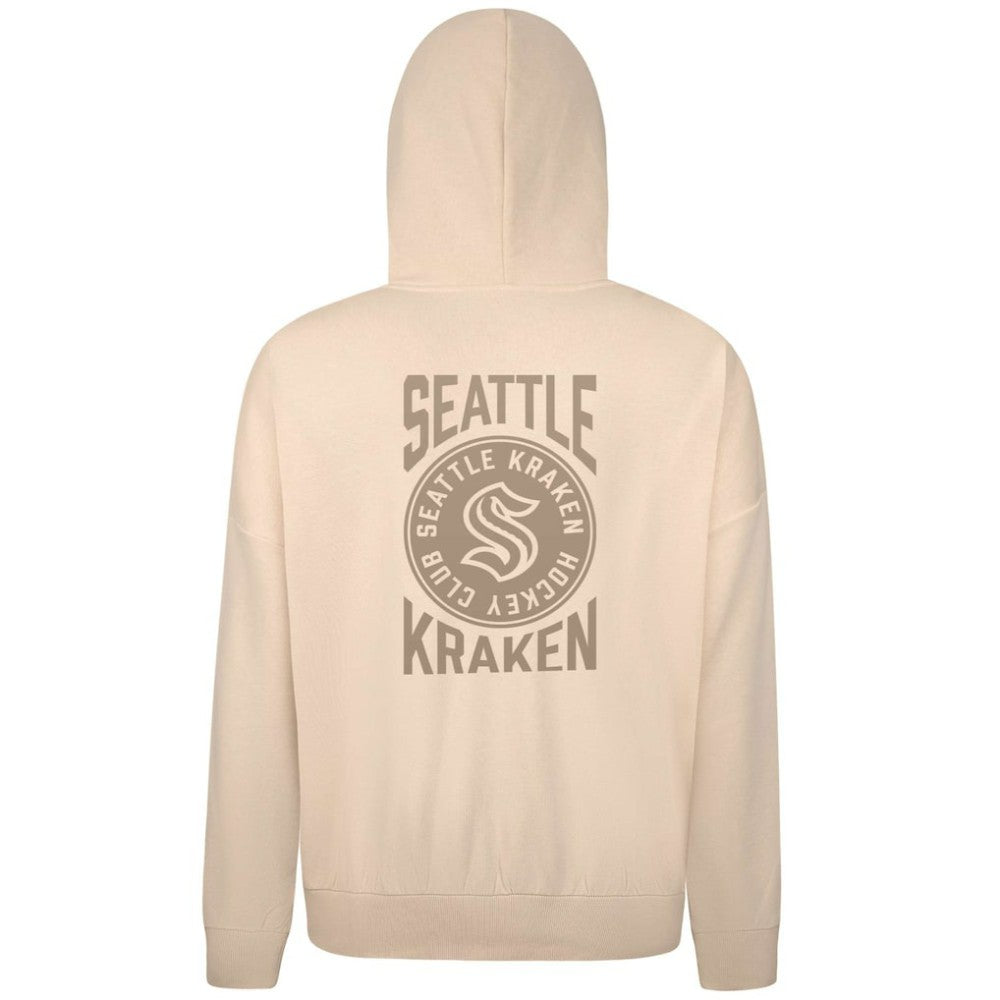 NHL Cream Seattle Kraken Levelwear Contact Stamp Pullover Hoodie