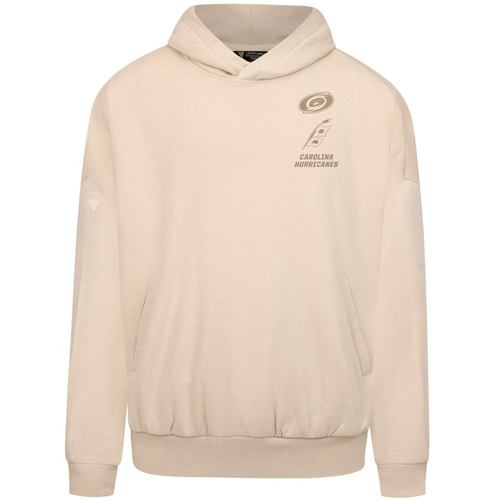 NHL Cream Carolina Hurricanes Levelwear Contact Stamp Pullover Hoodie