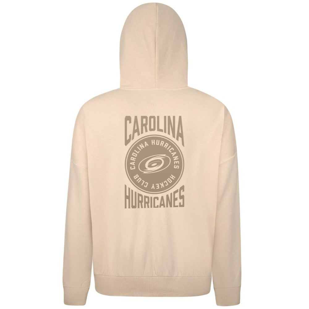 NHL Cream Carolina Hurricanes Levelwear Contact Stamp Pullover Hoodie