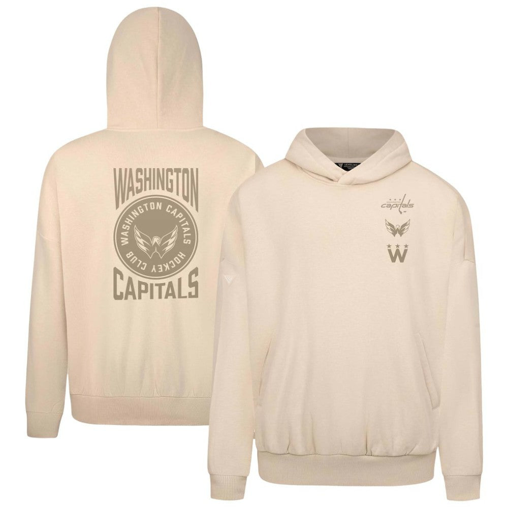 NHL Cream Washington Capitals Levelwear Contact Stamp Pullover Hoodie