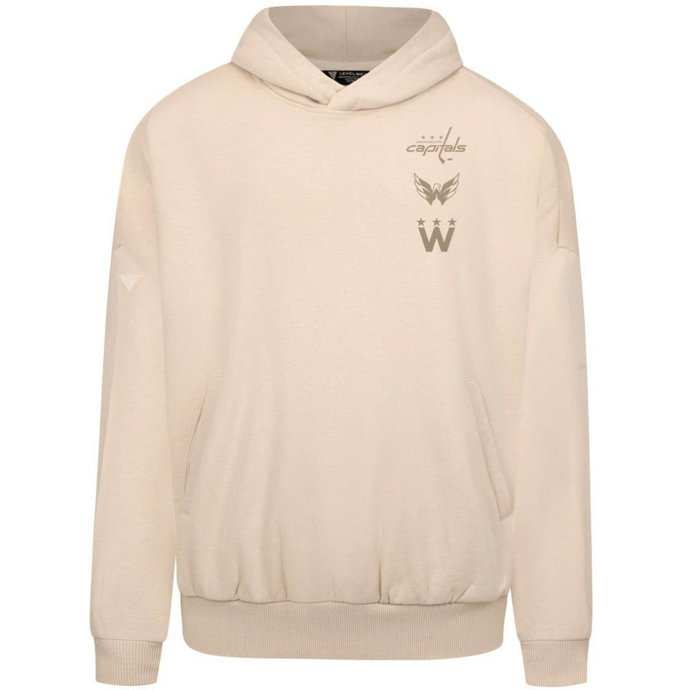 NHL Cream Washington Capitals Levelwear Contact Stamp Pullover Hoodie