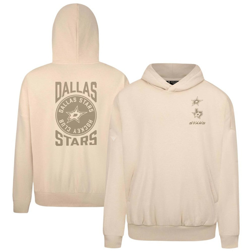 NHL Cream Dallas Stars Levelwear Contact Stamp Pullover Hoodie