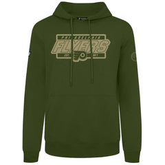 NHL Olive Philadelphia Flyers Levelwear Podium Pullover Hoodie