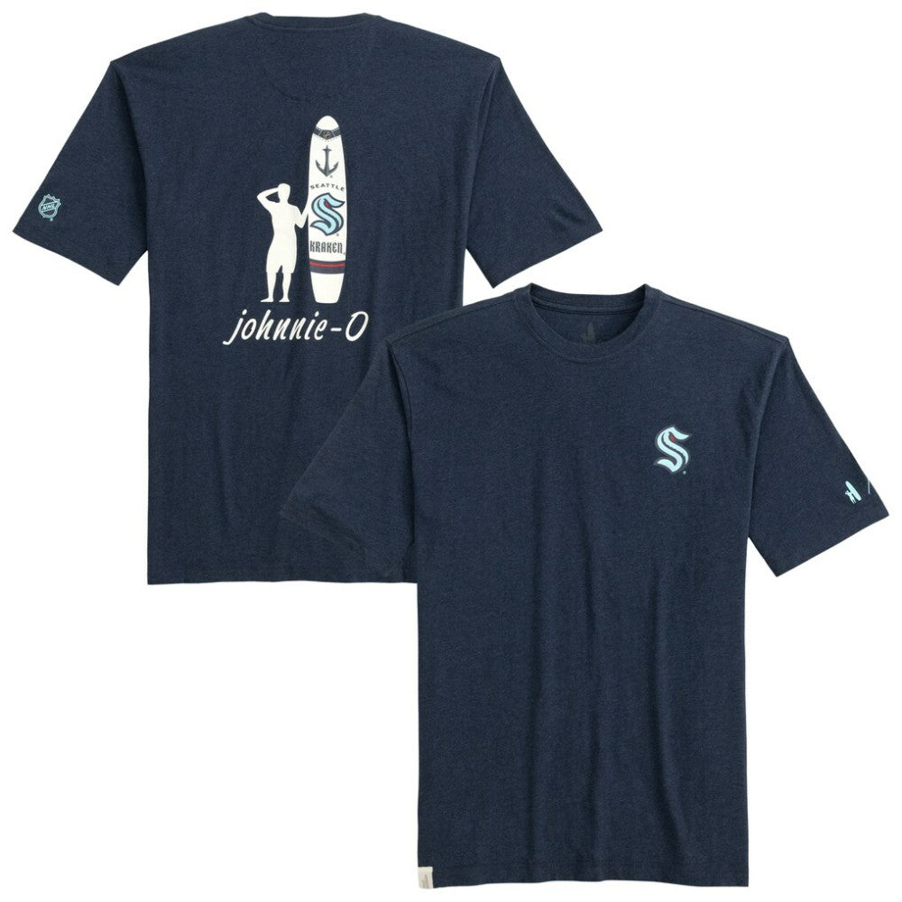 NHL Navy Seattle Kraken johnnie-O Heathered Spencer T-Shirt