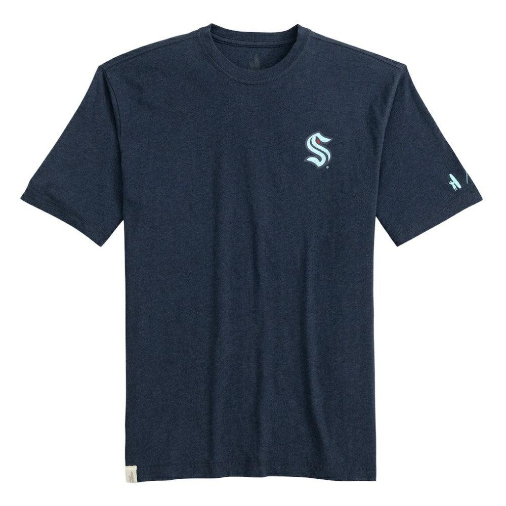 NHL Navy Seattle Kraken johnnie-O Heathered Spencer T-Shirt