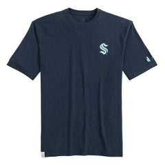 NHL Navy Seattle Kraken johnnie-O Heathered Spencer T-Shirt