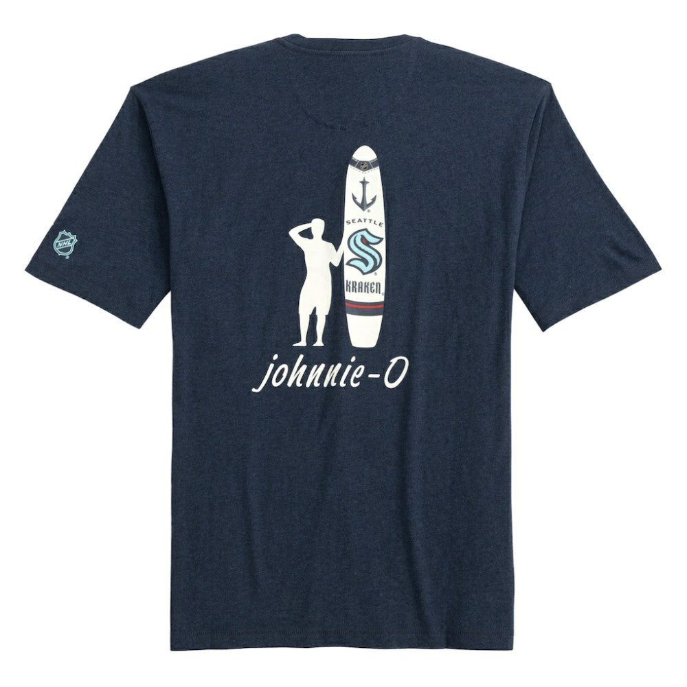 NHL Navy Seattle Kraken johnnie-O Heathered Spencer T-Shirt