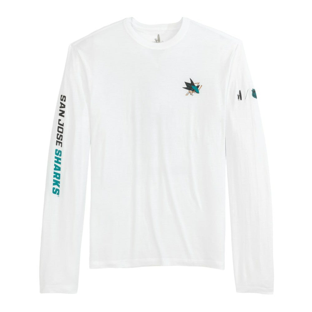 NHL White San Jose Sharks johnnie-O Adam Long Sleeve T-Shirt