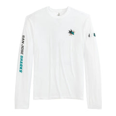 NHL White San Jose Sharks johnnie-O Adam Long Sleeve T-Shirt