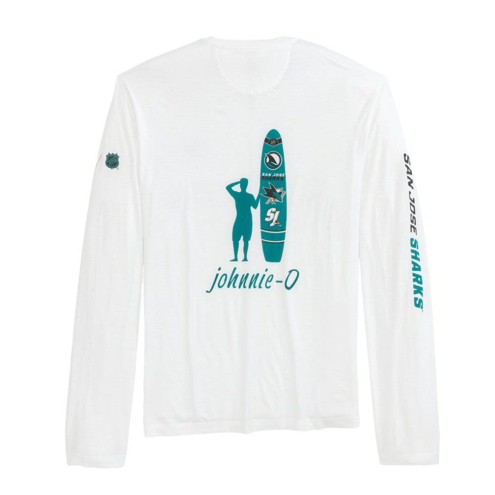 NHL White San Jose Sharks johnnie-O Adam Long Sleeve T-Shirt