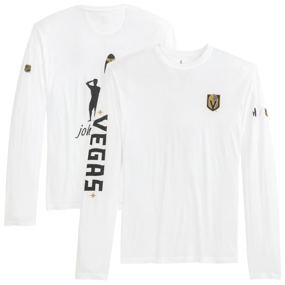 NHL White Vegas Golden Knights johnnie-O Adam Long Sleeve T-Shirt