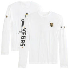 NHL White Vegas Golden Knights johnnie-O Adam Long Sleeve T-Shirt