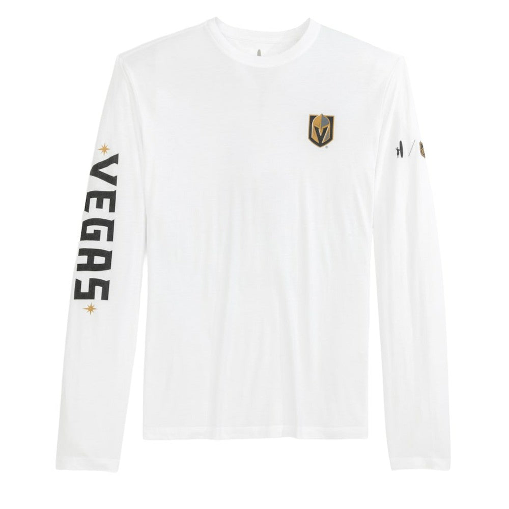 NHL White Vegas Golden Knights johnnie-O Adam Long Sleeve T-Shirt