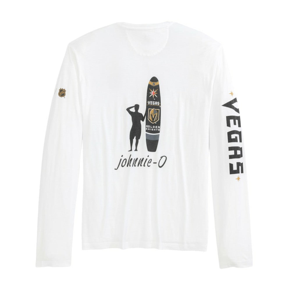 NHL White Vegas Golden Knights johnnie-O Adam Long Sleeve T-Shirt