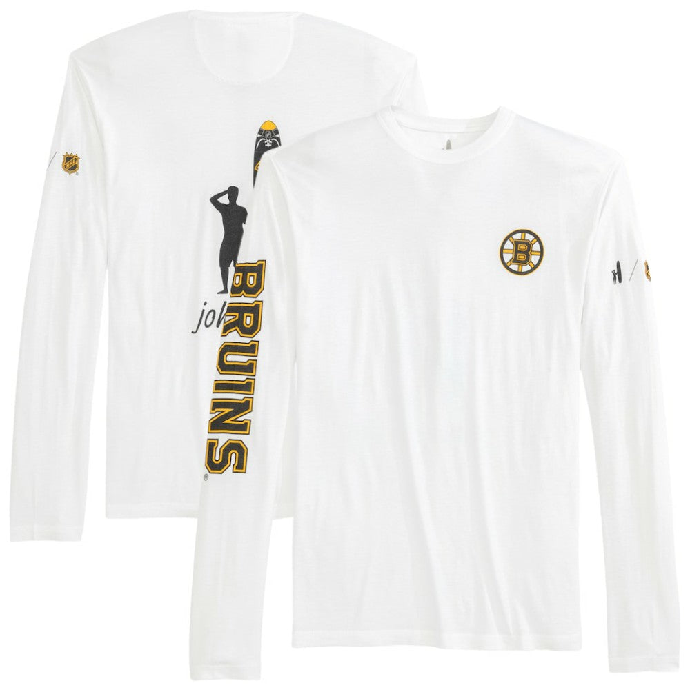 NHL White Boston Bruins johnnie-O Adam Long Sleeve T-Shirt