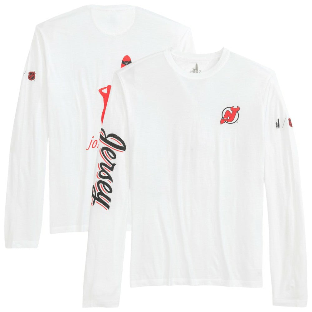 NHL White New Jersey Devils johnnie-O Adam Long Sleeve T-Shirt