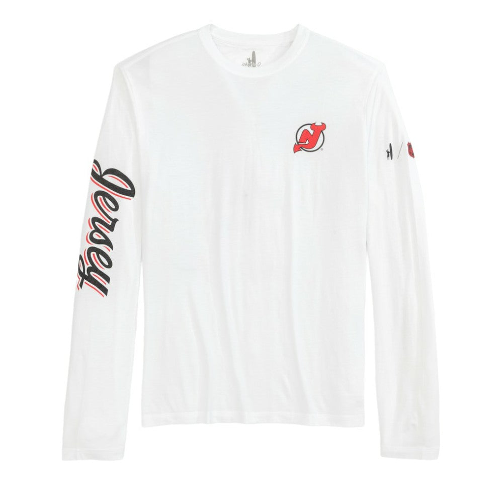 NHL White New Jersey Devils johnnie-O Adam Long Sleeve T-Shirt