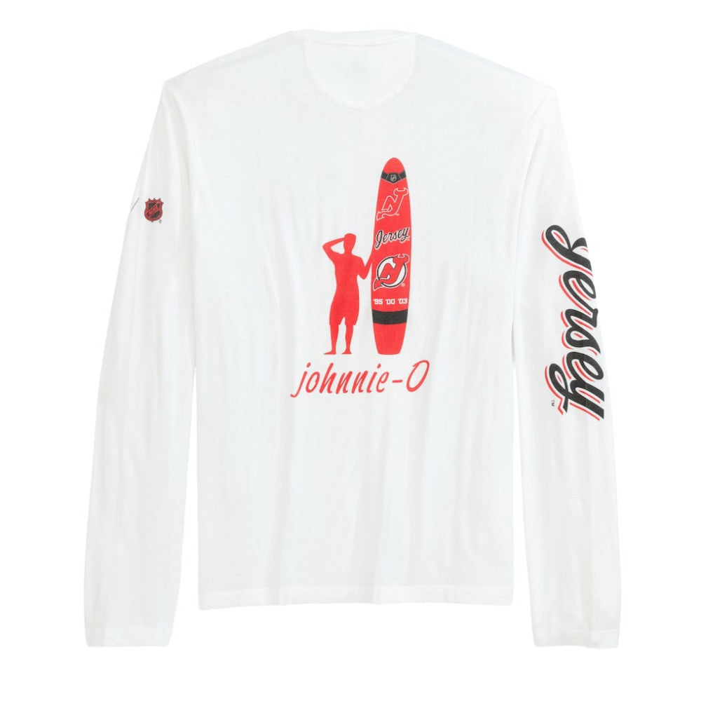 NHL White New Jersey Devils johnnie-O Adam Long Sleeve T-Shirt
