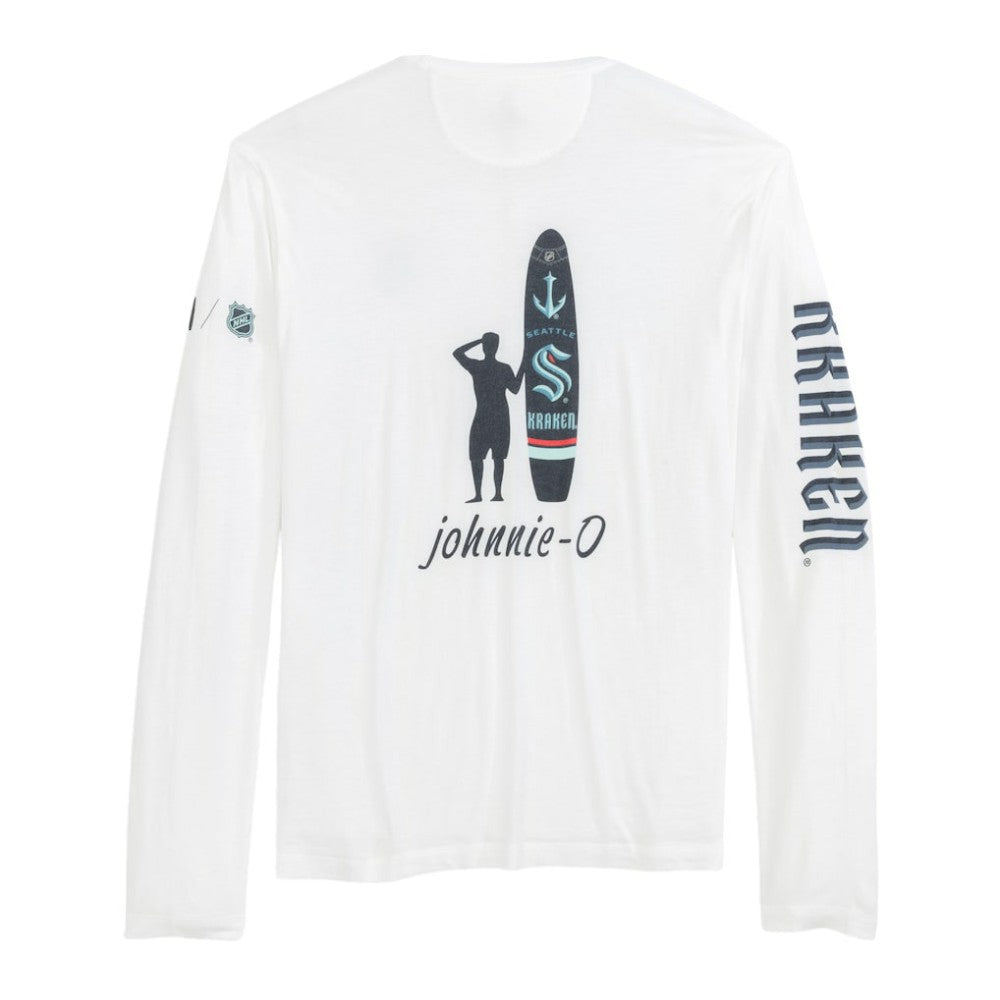 NHL White Seattle Kraken johnnie-O Adam Long Sleeve T-Shirt
