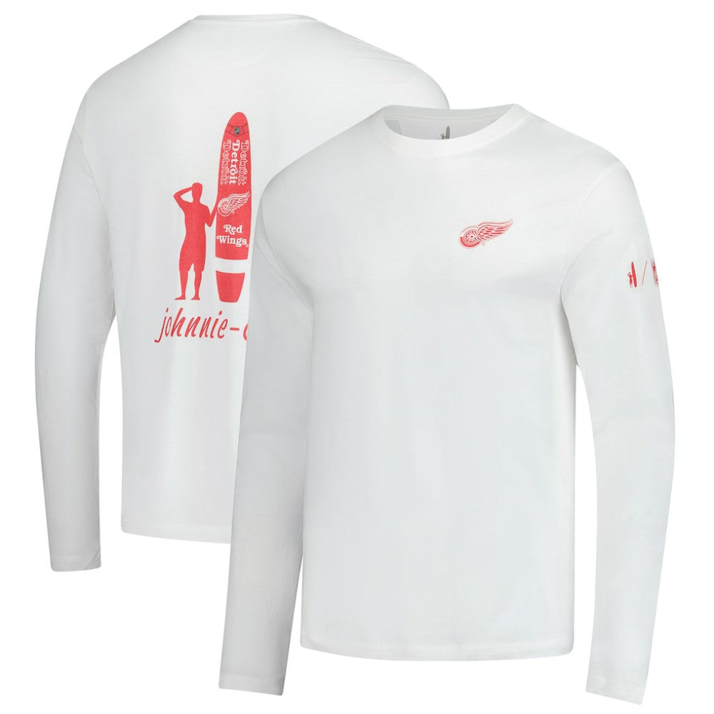 NHL White Detroit Red Wings johnnie-O Adam Long Sleeve T-Shirt