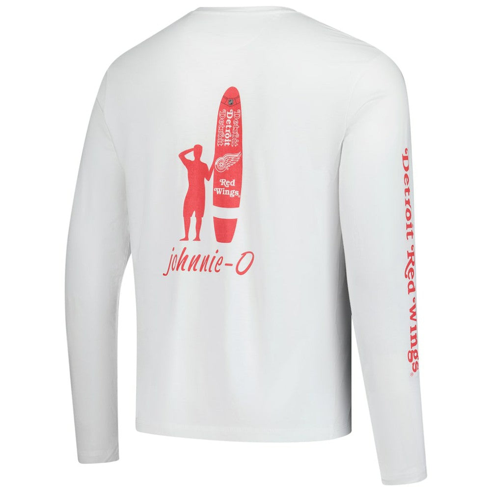 NHL White Detroit Red Wings johnnie-O Adam Long Sleeve T-Shirt