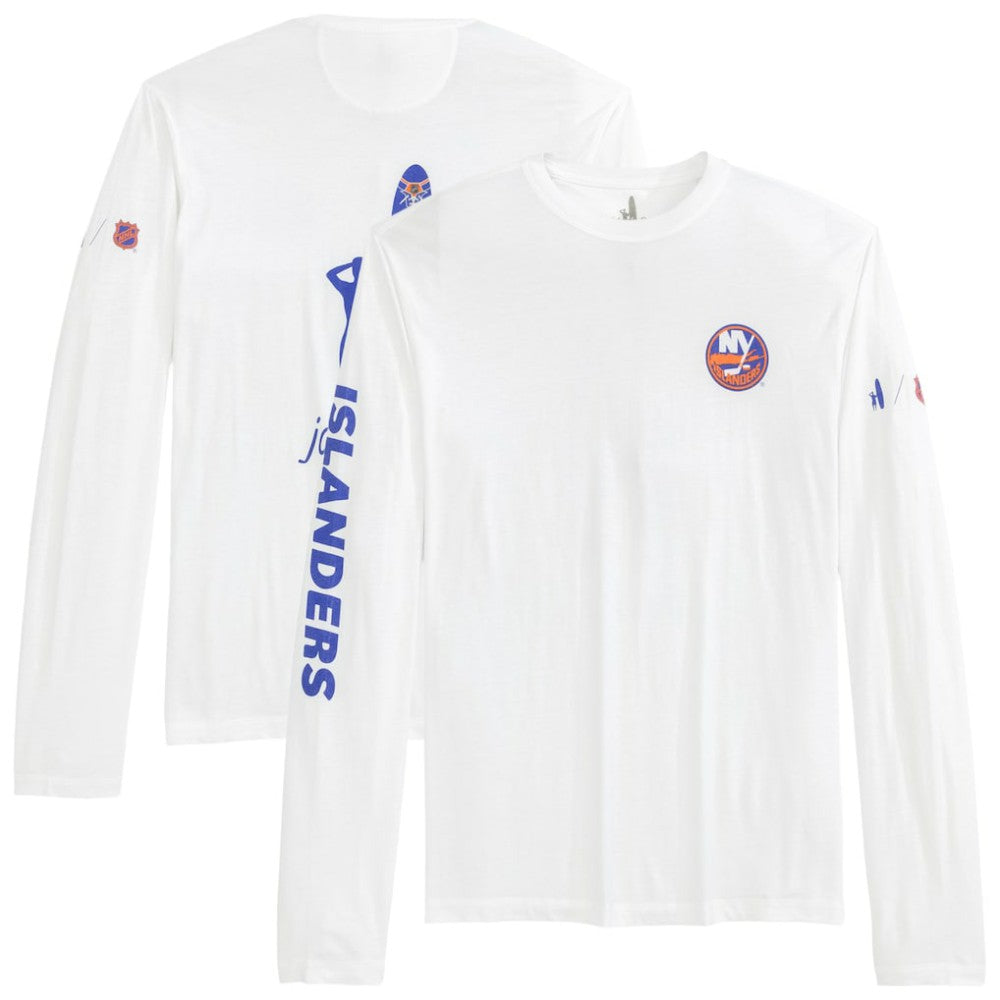 NHL White New York Islanders johnnie-O Adam Long Sleeve T-Shirt