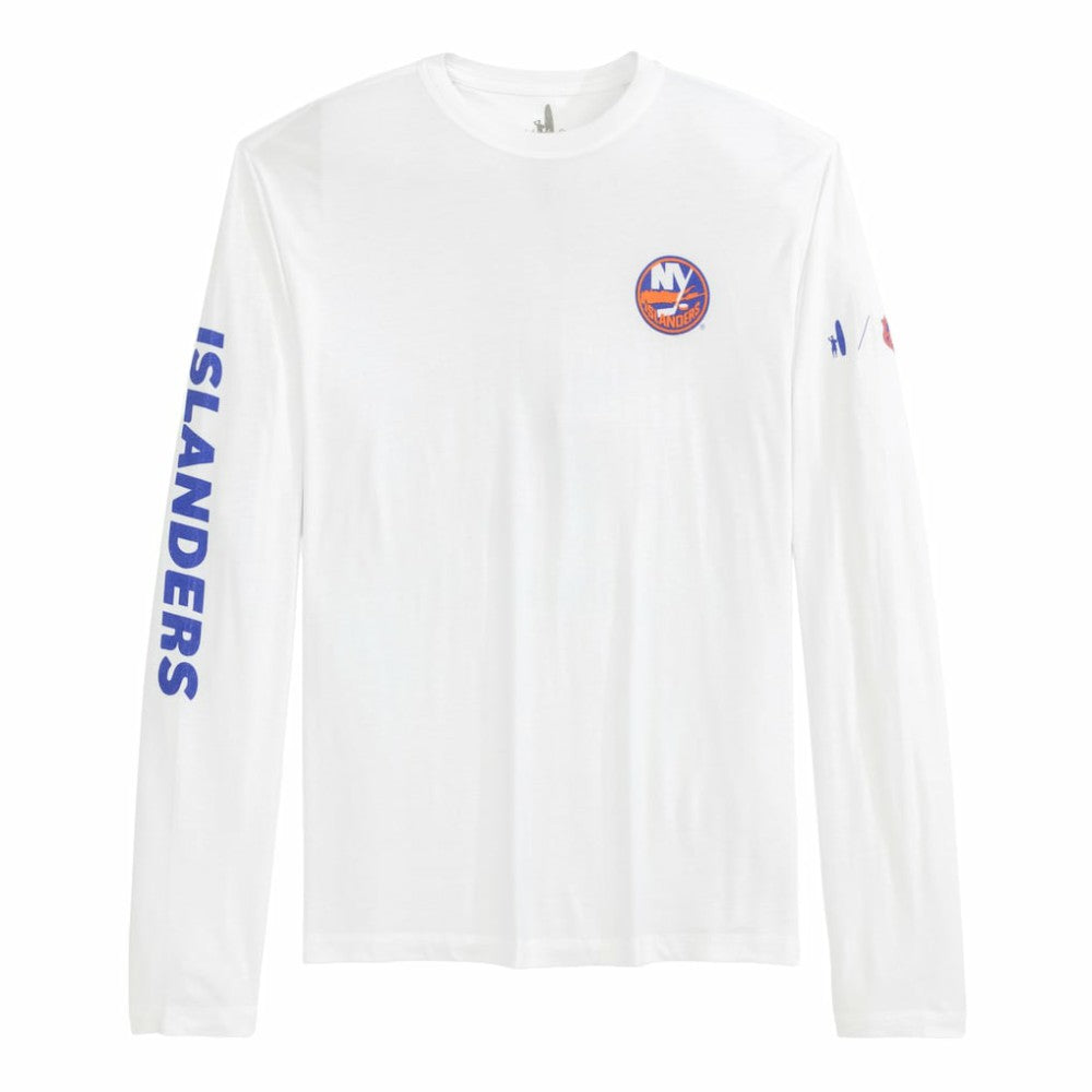 NHL White New York Islanders johnnie-O Adam Long Sleeve T-Shirt