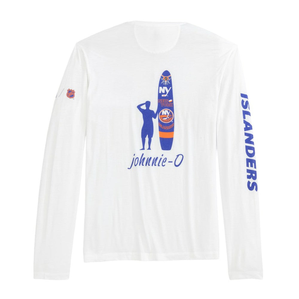 NHL White New York Islanders johnnie-O Adam Long Sleeve T-Shirt