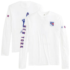 NHL White New York Rangers johnnie-O Adam Long Sleeve T-Shirt