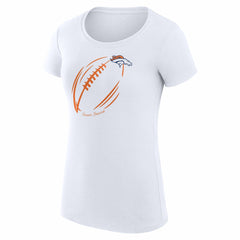 G-III 4Her by Carl Banks Women's Super-Slim Fit Lightweight Subtle Football T-Shirt - Denver Broncos