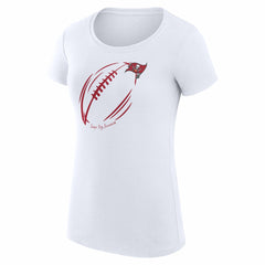 G-III 4Her by Carl Banks Women's Super-Slim Fit Lightweight Subtle Football T-Shirt - Tampa Bay Buccaneers