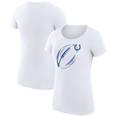 G-III 4Her by Carl Banks Women's Super-Slim Fit Lightweight Subtle Football T-Shirt - Indianapolis Colts