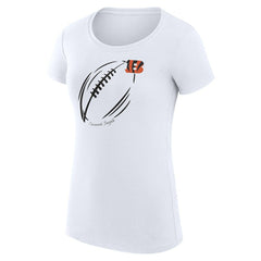 G-III 4Her by Carl Banks Women's Super-Slim Fit Lightweight Subtle Football T-Shirt - Cincinnati Bengals