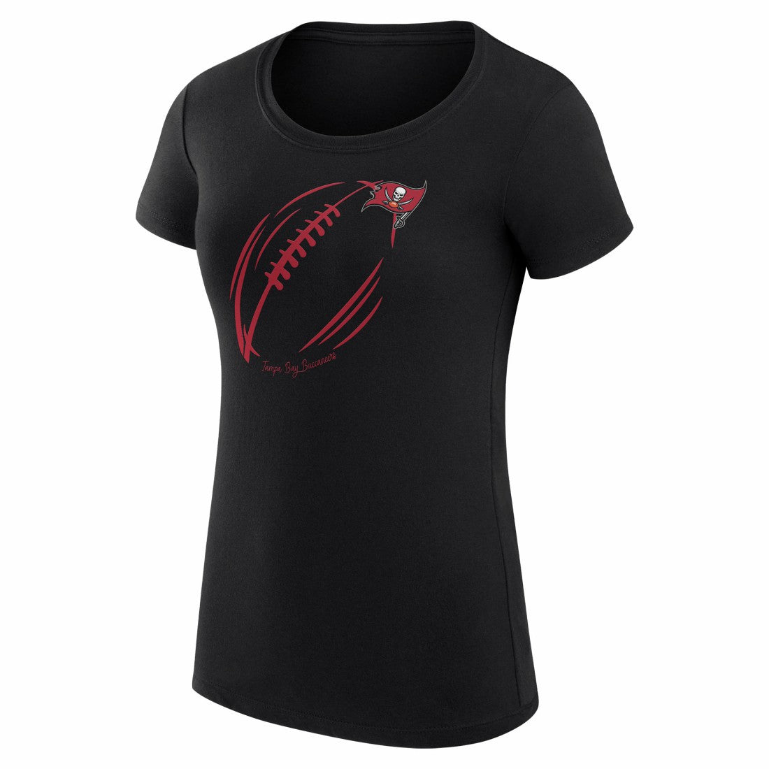 G-III 4Her by Carl Banks Women's Super-Slim Fit Lightweight Subtle Football T-Shirt - Tampa Bay Buccaneers