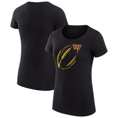 G-III 4Her by Carl Banks Women's Super-Slim Fit Lightweight Subtle Football T-Shirt - Washington Commanders