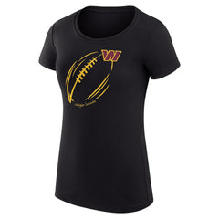 G-III 4Her by Carl Banks Women's Super-Slim Fit Lightweight Subtle Football T-Shirt - Washington Commanders