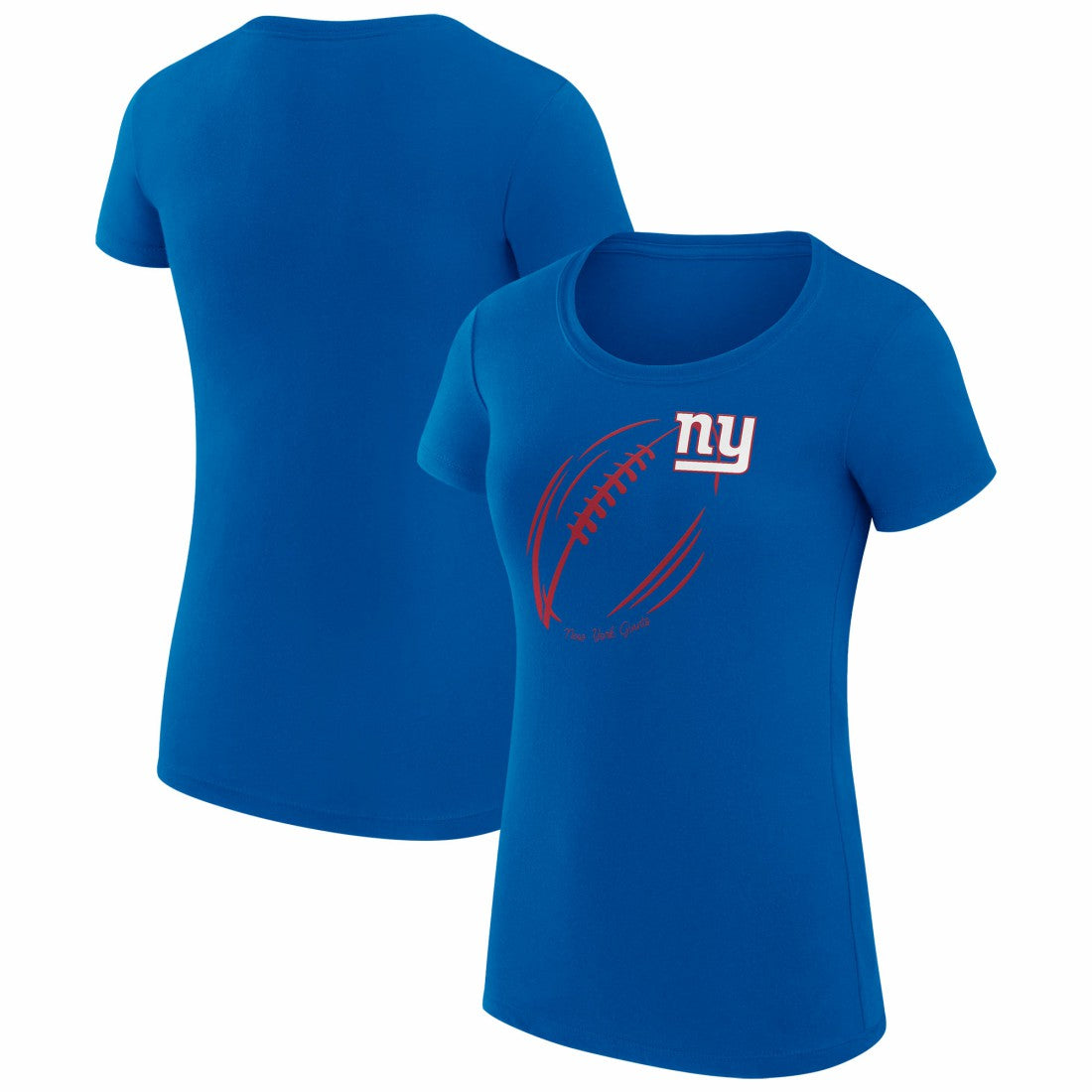 G-III 4Her by Carl Banks Women's Super-Slim Fit Lightweight Subtle Football T-Shirt - New York Giants