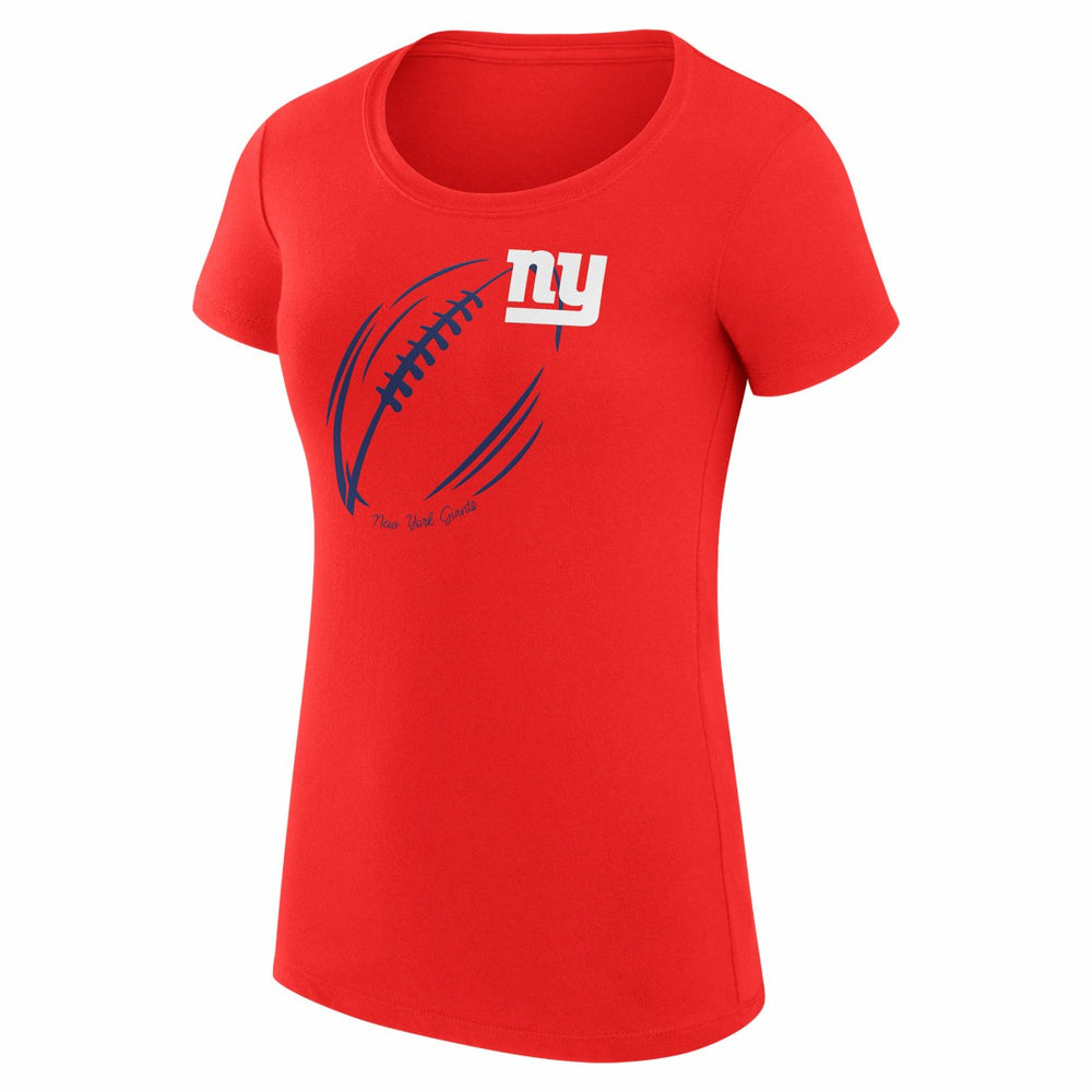 G-III 4Her by Carl Banks Women's Super-Slim Fit Lightweight Subtle Football T-Shirt - New York Giants