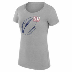 G-III 4Her by Carl Banks Women's Super-Slim Fit Lightweight Subtle Football T-Shirt - New York Giants