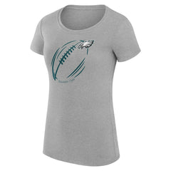 G-III 4Her by Carl Banks Women's Super-Slim Fit Lightweight Subtle Football T-Shirt - Philadelphia Eagles